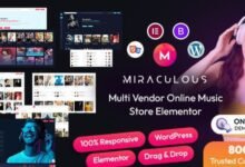Miraculous, tema WordPress para crear tu tienda de música multi vendedor