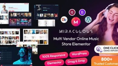 Miraculous, tema WordPress para crear tu tienda de música multi vendedor