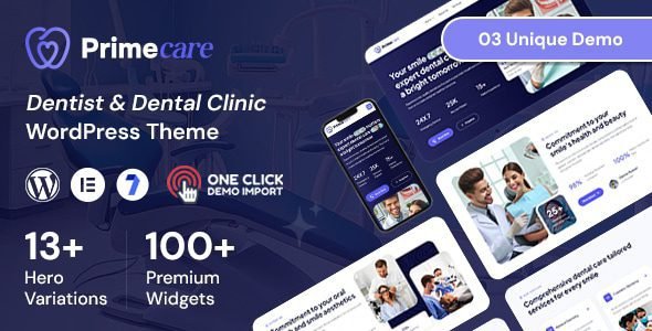 Primecare, el tema WordPress ideal para clínicas y consultorios dentales